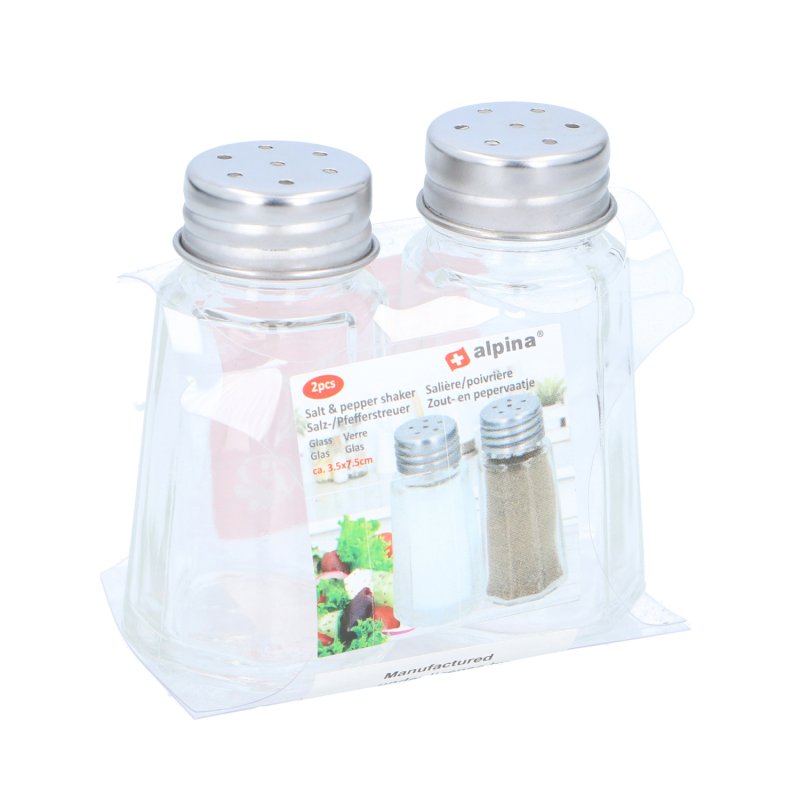 PEPER EN ZOUT SETJE GLAS ALPINA - 101 8045 - 101-8045