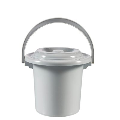 CURVER TOILETEMMER 5L LICHT GRIJS DEKSEL - 101 8176 - 101-8176
