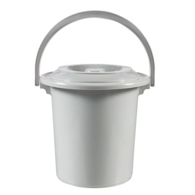 CURVER TOILETEMMER 10L GRIJS INCL DEKSEL - 101 8178 - 101-8178