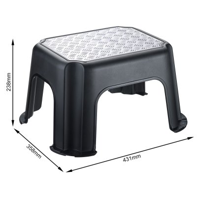 ROTHO OPSTAPJE ZWART/RVS LOOK 150KG - 101 8881 - 101-8881