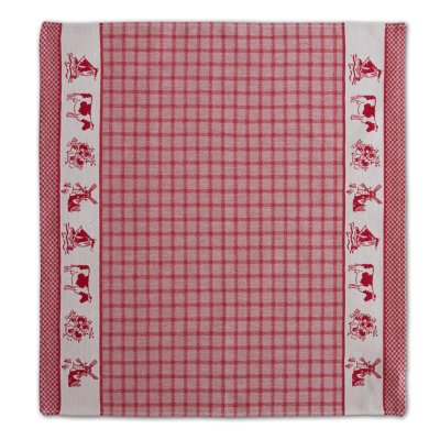 DDDDD THEEDOEK DUTCHIE 60 X 65 RED - 104 6691 - 104-6691