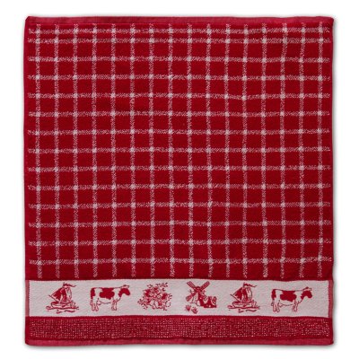 DDDDD KEUKENDOEK DUTCHIE 50 X 55 RED - 104 6707 - 104-6707