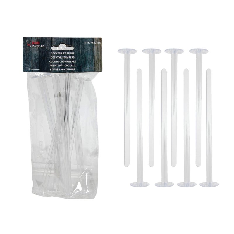 COCKTAILSTAMPERS 8-DELIG TRANSPARANT - 105 1257 - 105-1257