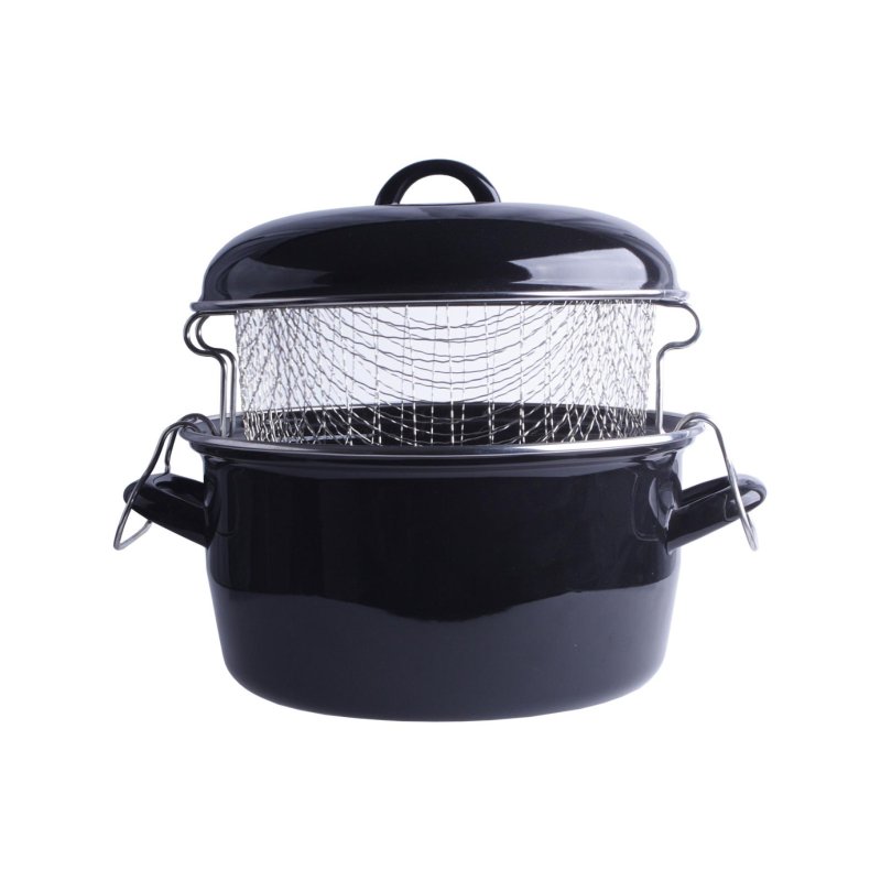 FRITUURPAN 24 CM EMAILLE MET INZET - 105 3017 - 105-3017