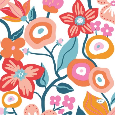 SERVETTEN VIBRANT BLOOM 33X33 CM - 105 5112 - 105-5112
