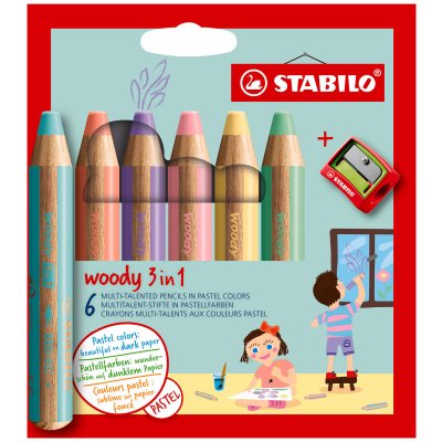 STABILO WOODY ARTY ETUI 6 STUKS + PUNTEN - 4006381547123 - 4006381547123