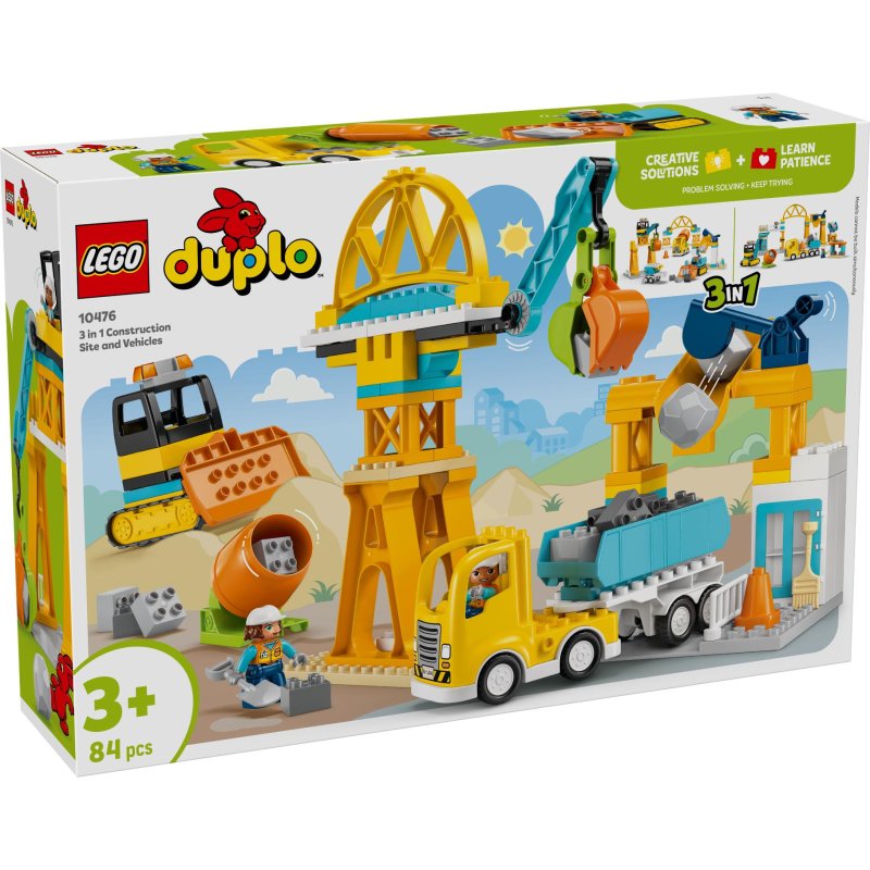 DUPLO TOWN 3-IN-1 BOUWPLAATS EN VOERTUIG - 411 6554 - 411-6554