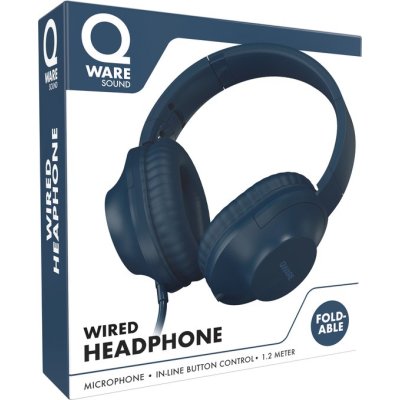 QWARE WIRED HEADPHONE BLUE - 550x678 1 - QWSND-210BU