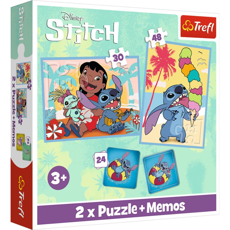PUZZEL STITCH 30 EN 48 STUKJES EN MEMORY - 603 3585 - 603-3585