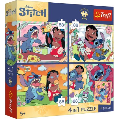 PUZZEL 4 IN 1 RUIMTE STITCH 4X88 - 603 6992 - 603-6992