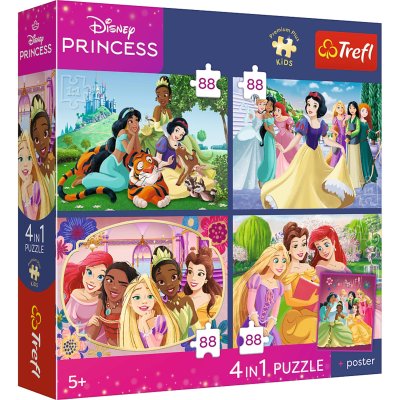 PUZZEL 4 IN 1 DISNEY PRINCESS 4X88 - 603 7005 - 603-7005
