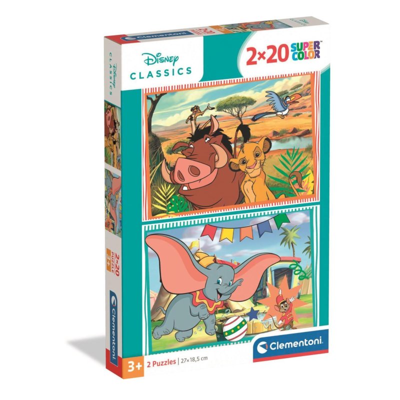 PUZZEL DISNEY CLASSIC 2X20 STUKJES - 603 8377 - 603-8377