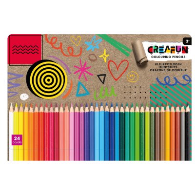 KLEURPOTLODEN 24 STUKS IN BLIK CREAFUN - 650 0231 - 650-0231