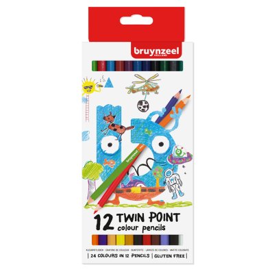 TWIN POINT KLEURPOTLODEN BRUYNZEEL 12 ST - 650 6011 - 650-6011