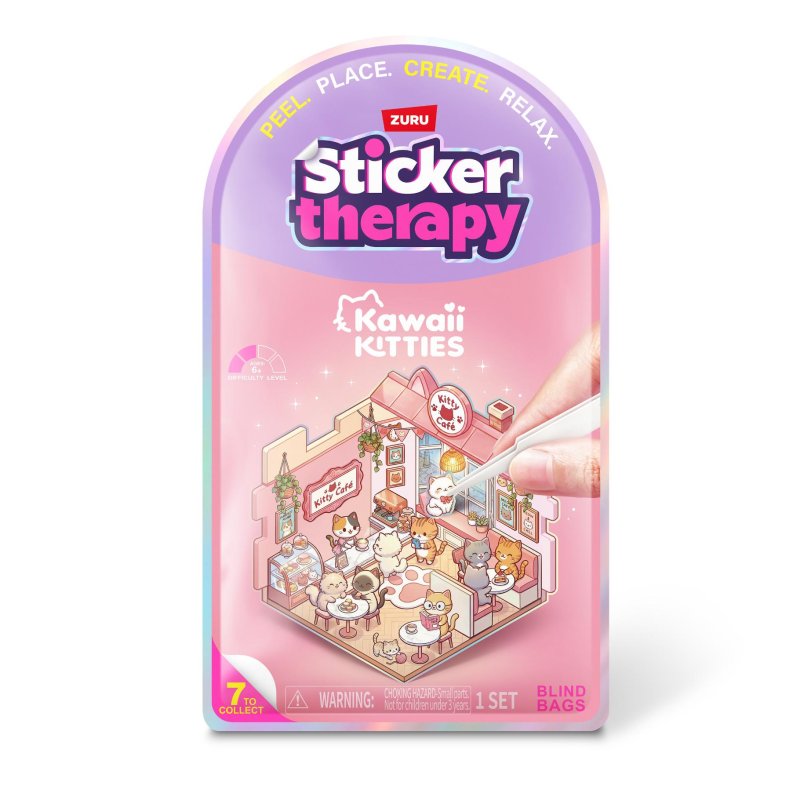 ZURU STCIKER THERAPY KAWAII KITTIES 80 S - 655 7456 - 655-7456