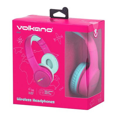 KOPTELEFOON BLUETOOTH VOLCANO KIDS PINK - 690 9605 - 690-9605
