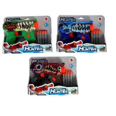 PISTOOL MET 8 FOAM PIJLEN 3 ASSORTI - 721 2897 - 721-2897