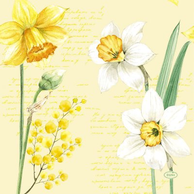 DUNI SERVETTEN SPRING DAFFODIL 33X33CM - 7321012007584 - 7321012007584