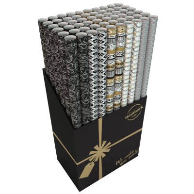 KADOPAPIER BLACK WHITE 200X70CM - 8710675075075 - 0499431