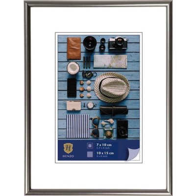 HENZO FOTOLIJST NAPOLI METAL 10x15 STEEL - 8711229029056 - 8052918