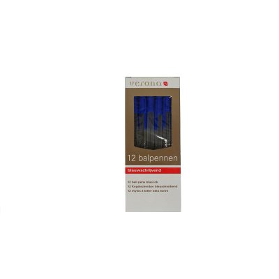 VERONA BALPENNEN BLAUW 12 STUKS - 8712417012522 - 0498031