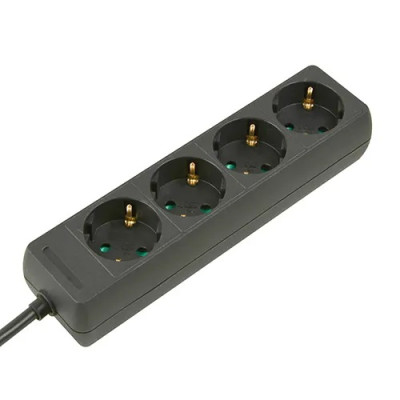 TAFELCONTACTDOOS 4DLG 1.5MTR SNOER ZWART - 8715063411534 - *0010233238