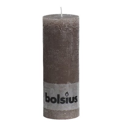 BOLSIUS KAARS RUSTIEK TAUPE 19CM - 8717847017635 - 2965402