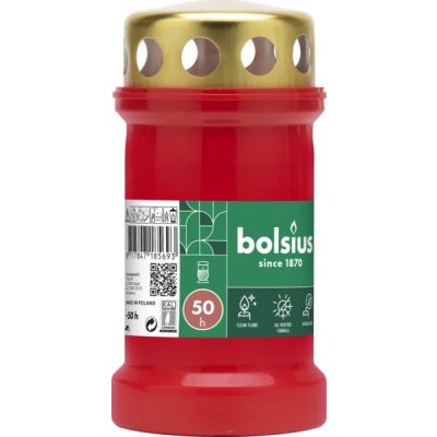 BOLSIUS HERDENKINGSLICHT ROOD MET DEKSEL - 8717847185693 - 160-5693