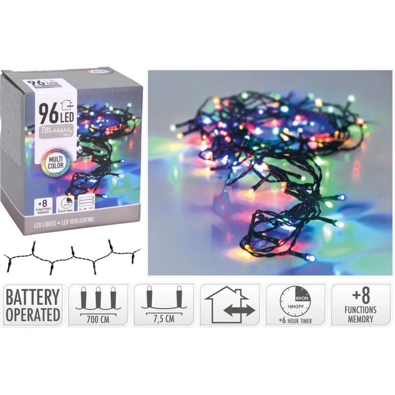 LEDVERLICHTING 96 OP BATT 7M KLEUR - 8719202261905 - AX8415420