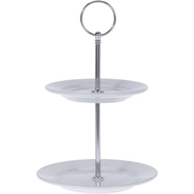 ETAGERE 2DELIG PORSELEIN 13/15CM - 8719202387643 - 795880090