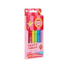 FRUITYSQUAD GLITTER STIFTEN MET GEUR 6-P - 8719668041943 - *0010265166