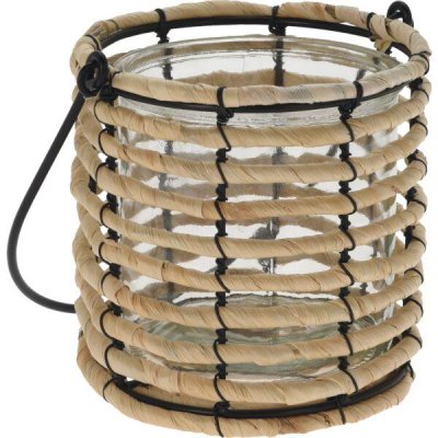 DECO THEELICHT HOUDER GLAS METAAL 15X16H - 8719987842931 - 437300690