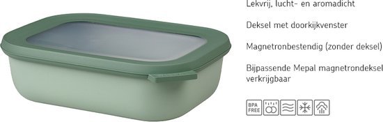 MEPAL CIRQULA RECHTHOEKIG 2L - SAGE - 8720294018759 2 - 10625994700