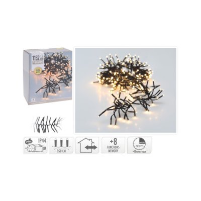 CLUSTER VERLICHTING 1152LED 8.5M IP44 WW - 8720573813907 - AX8550340