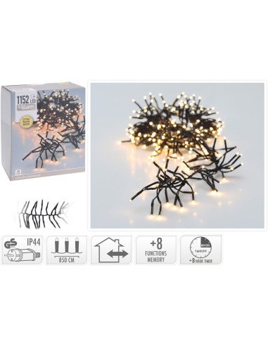 CLUSTER VERLICHTING 1152LED 8.5M IP44 WW - 8720573813907 - AX8550340
