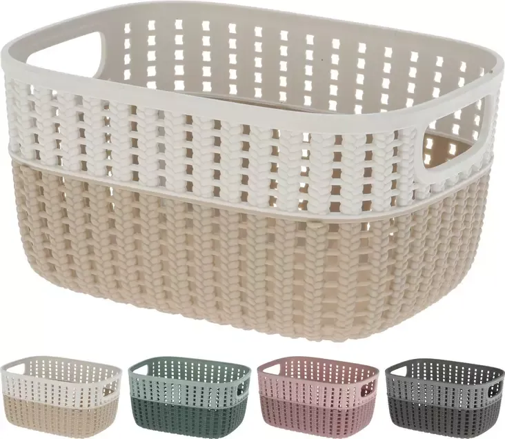 MANDJE DUO KNIT 29X22X16CM ASS KLEUR - 8721037140232 1 1 - 030002050