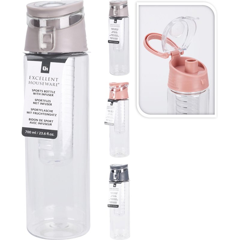 EH SPORT BIDON MET INFUSER PASTEL ASSORT - 8721037343473 - *0010251965
