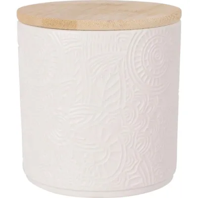 VOORRAADPOT WHITE &amp; WOOD 450ML - 8721037361668 - 529003650