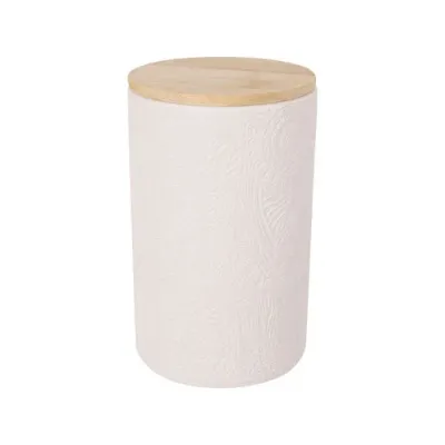 VOORRAADPOT WHITE &amp; WOOD 800ML - 8721037361705 - 529003640