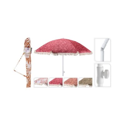 STRAND PARASOL 180CM FLORAL ASSOR UPF30+ - 8721037822664 - X11700780
