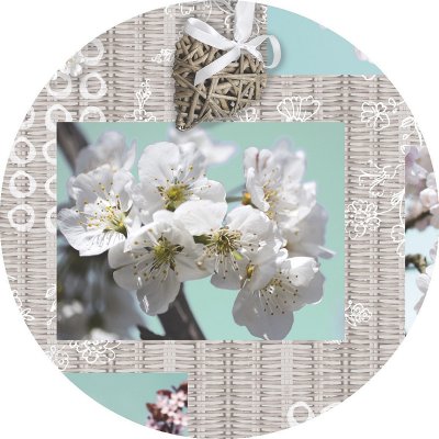 TAFELZEIL PVC ROND 160CM BLOSSOM BROCANT - 8740312200539 - *0010184105