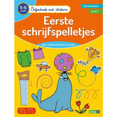 EERSTE SCHRIJFSPELLETJES + STICKERS 5-6J - 9789044750447 - *0010168955