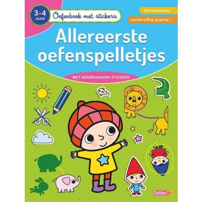 EERSTE OEFENSPELLETJES + STICKERS 3-4J - 9789044757804 1 - 0642406