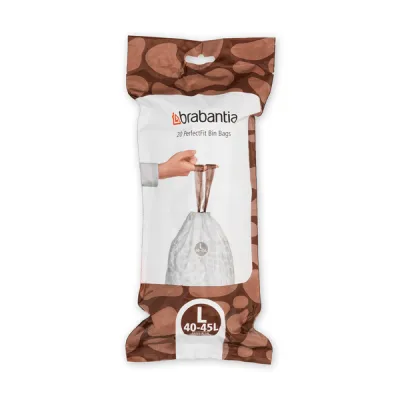 BRABANTIA AFVALZAK L 40-45L 20 STUKS - Brabantia afvalzakken perfectfit l 40 45l 20 stuks - *0010216205