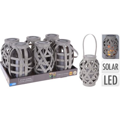 SOLAR LANTAARN GRIJS ROTAN LED - Cx2100070 composition 001 31 07 19  - CX2100070