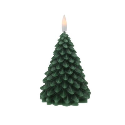 LEDKAARS KERSTBOOM 11CM DONKER GROEN - Kaars kerstboom led donker groen h 11 cm 951x951 656858735be07 n - AX5437050