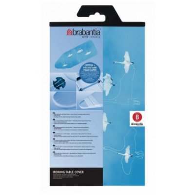 BRABANTIA STRIJKDEKEN COMPLETE B 124X38 - Strijkovertrek 124x38 katoen 4mm schuimvilt - 265006